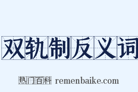 双轨制反义词是什么意思的图片